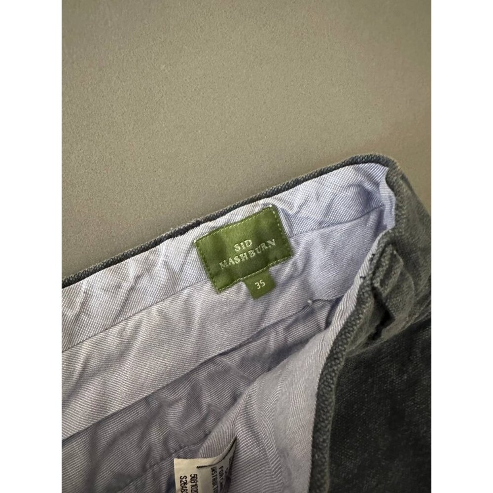 Sid Mashburn Pants Men 35x28 Blue Khaki Brush Heavy Canvas Trousers Garment Dyed - Picture 2 of 9